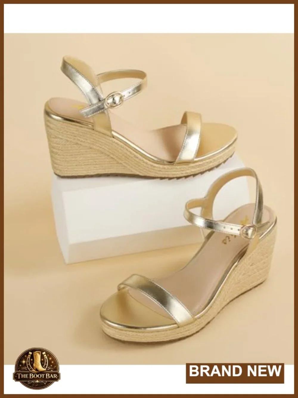 Platform Wedge Sandals Lightweight PU Espadrilles Open Toe Ankle Strap High